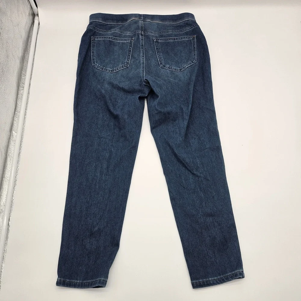 Time and Tru Womens Pull On Jeggings Dark Wash High Rise Denim Pants Size M 8-10 - Picture 5 of 9